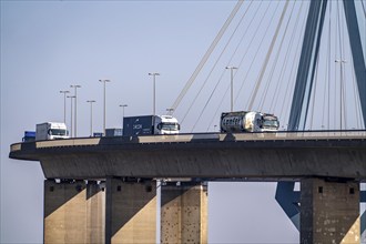 The Köhlbrand Bridge in the port of Hamburg, spans the 325 m wide Köhlbrand, an arm of the