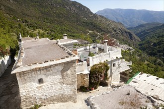 Houses in the village of Bubion, High Alpujarras, Sierra Nevada, Granada province, Spain, Europe