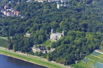 Aerial view Dresden Elbschlösser