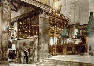 Church of the Nativity, Bethlehem, Holy Land, West Bank, c. 1890, Historic, digitally restored