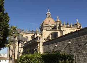 Cathedral church dome in Jerez de la Frontera, Cadiz province, Spain, Europe