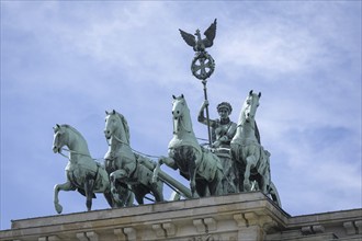 The Quadriga on the Brandenburg Gate in Berlin, 28 March 2024