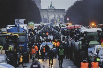 Road blockades in the centre of Berlin, taken as part of the farmers' protests in Berlin, 15.01