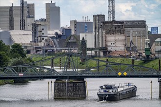 The Rhine harbour Krefeld, inland port, 4th largest public harbour in North Rhine-Westphalia,