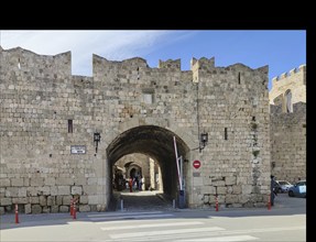 Entrance to the old town, Rhodes Town, Rhodes, Greece, Europe