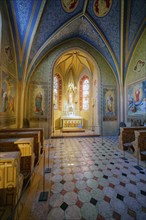 St Nicholas Chapel, high castle, the renaissance castle Ambras Castle, interior view, Innsbruck,