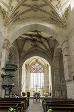 Interior view, monastery church, Cistercian monastery Bebenhausen, Tübingen, Baden-Württemberg,