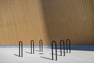 Bicycle racks, Oodi Central Library and Cultural Centre, design by ALA Architects, Helsinki,