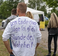 Demonstration against the restrictions in the Corona crisis, anti-vaccination, protest against