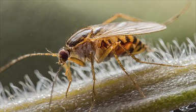 Animals, symbol, close-up of a flea, pest, parasite, AI-generated, AI-generated, AI generated