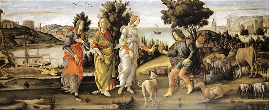 Das Urteil des Parides, The judgement of Parides, Painting by Sandro Botticelli (1 March 1445,