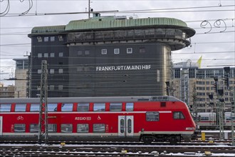 Frankfurt am Main main station, signal box, regional express, Hesse, Germany, Europe