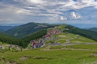 Mountain panorama on the Transalpina high road, Transylvanian Alps, in the southern Carpathians