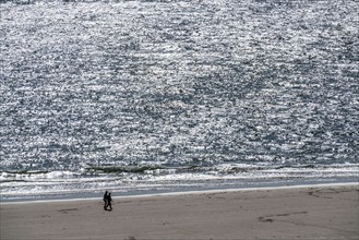 Strollers on the beach near Zoutelande Province of Zeeland, Walcheren Peninsula, Netherlands