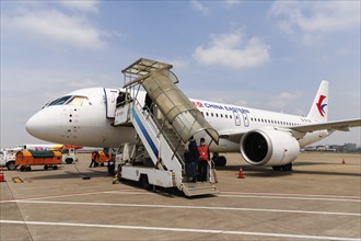 China Eastern's first COMAC C919 aircraft developed entirely in China with the registration B-919F