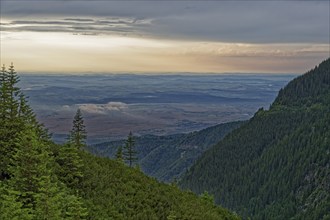 View from a slope in the Fagaras Mountains, a mountain range in the Transylvanian Alps in the