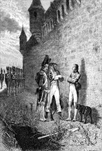 Shooting of the Bourbon Duke of Enghien 1804 at the Château de Vincennes, castle, fortress,