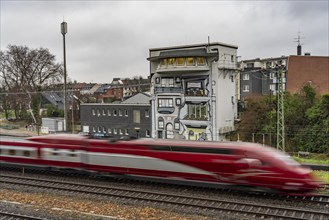 The Deutsche Bahn AG signal box in Mülheim-Styrum, controls train traffic on one of the busiest