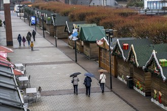 The Christmas market at the Centro shopping centre, set up but closed due to the 2nd lockdown