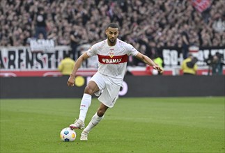 Josha Vagnoman VfB Stuttgart (04) Action on the ball MHPArena, MHP Arena Stuttgart,