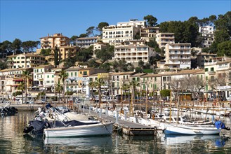 Coastal town of Port de Sóller in the north-west of the island, near Alconàsser, Serra de