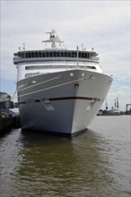 Europe, Germany, Hanseatic City of Hamburg, Elbe, harbour, passenger ship Europa 2 at the jetty,