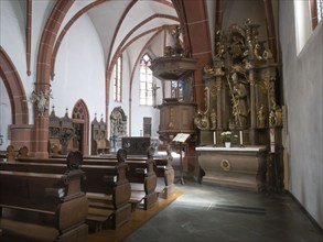 St Nicholas altar from around 1750 in the south aisle of the parish church of St Michael,