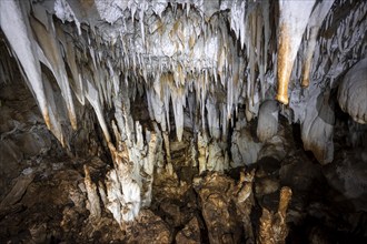 Stalactite cave, Terciopelo Cave, Barra Honda National Park, Costa Rica, Central America