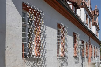 Grilles in front of the windows of the former chancellery and banqueting hall wing of the ducal