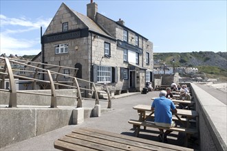 The Cove House Inn historic building at Chiswell, Isle of Portland, Dorset, England, UK