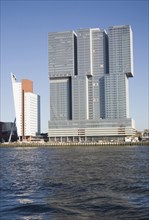 De Rotterdam building designed by architect Rem Koolhaas as a vertical city nears completion in