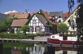 Europe, Germany, Mecklenburg-Western Pomerania, Plau am See, Lake Plau, Elde-Müritz waterway,