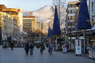 The city centre of Duisburg, shopping street Königstraße, on the day of the opening of the