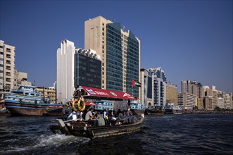 Abra water taxi, passenger transport, Dubai Creek, RTA, transport, Deira, Dubai, United Arab