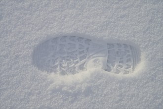 Snow, footprint