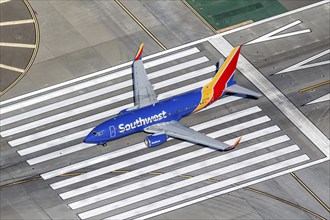 A Southwest Airlines Boeing 737-700 aircraft with registration number N7838A at Los Angeles