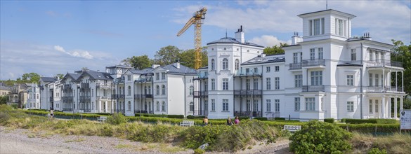 Exclusive hotels and holiday flats on the beach in Heiligendamm, Mecklenburg-Vorpommern, Germany,