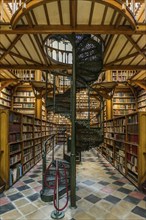 Beautiful library with old books, Benedictine Abbey Maria Laach, Eifel, Rhineland-Palatinate,