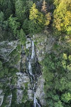 Hangloch waterfall near Todtnau, Black Forest, Baden-Württemberg, Germany, Todtnau,