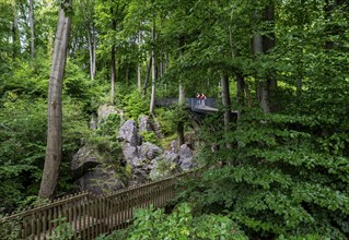 The Felsenmeer in Hemer, Sauerland, geotope, with rugged rock formations, nature reserve, North