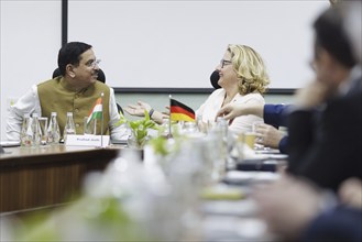 Svenja Schulze (SPD), Federal Minister for Economic Cooperation and Development meets Pralhad