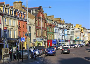 Colourful buildings and shops, Cobh, County Cork, Ireland, Irish Republic, Europe