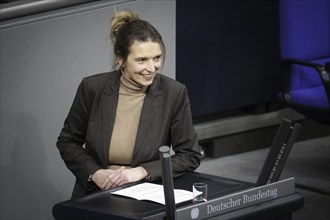 Svenja Stadler, SPD, MdB, gives a speech during a session of the German Bundestag. Berlin, 01.02