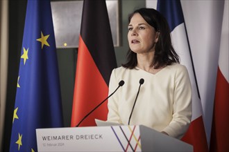 Annalena Bärbock (Alliance 90/The Greens), Federal Foreign Minister, Stephane Sejourne (not