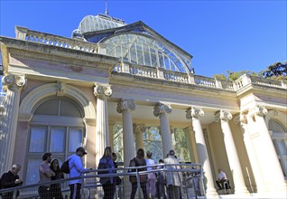 Palacio de Cristal, Crystal Palace built 1887 in El Retiro park, Madrid, Spain, Europe