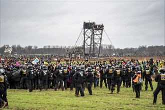 Violent clashes between thousands of demonstrators and the police, after a demonstration against