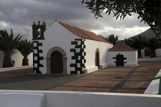 Village chapel church, Ermita Nuestra Senora de la Caridad, Tindaya, Fuerteventura, Canary Islands,