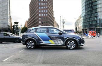 The Hyundai NEXO, a fuel cell vehicle powered by hydrogen in road traffic, Berlin, 18/08/2020