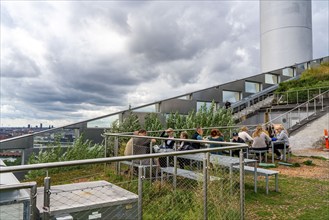 CopenHill, waste incineration plant and artificial ski slope, viewing platform, garden and