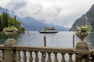 Riva del Garda promenade in the north of Lake Garda, Riva del Garda, Trento, Trentino-Alto Adige,